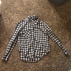 Checkered black and white plaid